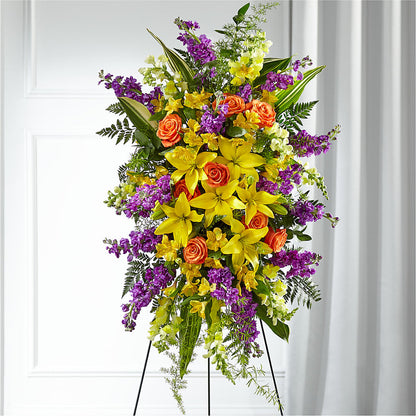 Thoughtful Prayers Standing Spray – SIXTO'S FLOWER SHOP, Union City NJ