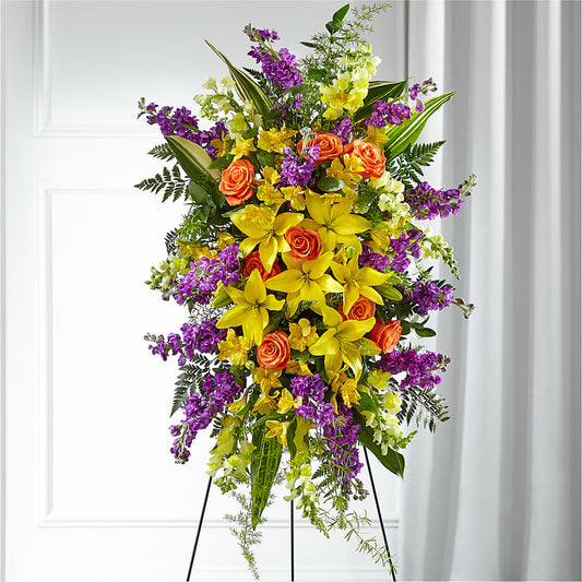 Thoughtful Prayers Standing Spray – SIXTO'S FLOWER SHOP, Union City NJ