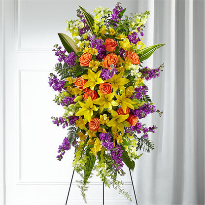 Thoughtful Prayers Standing Spray – SIXTO'S FLOWER SHOP, Union City NJ
