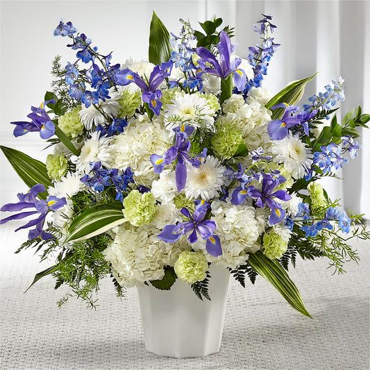 Soft Serenity Floor Basket – SIXTO'S FLOWER SHOP, Union City NJ
