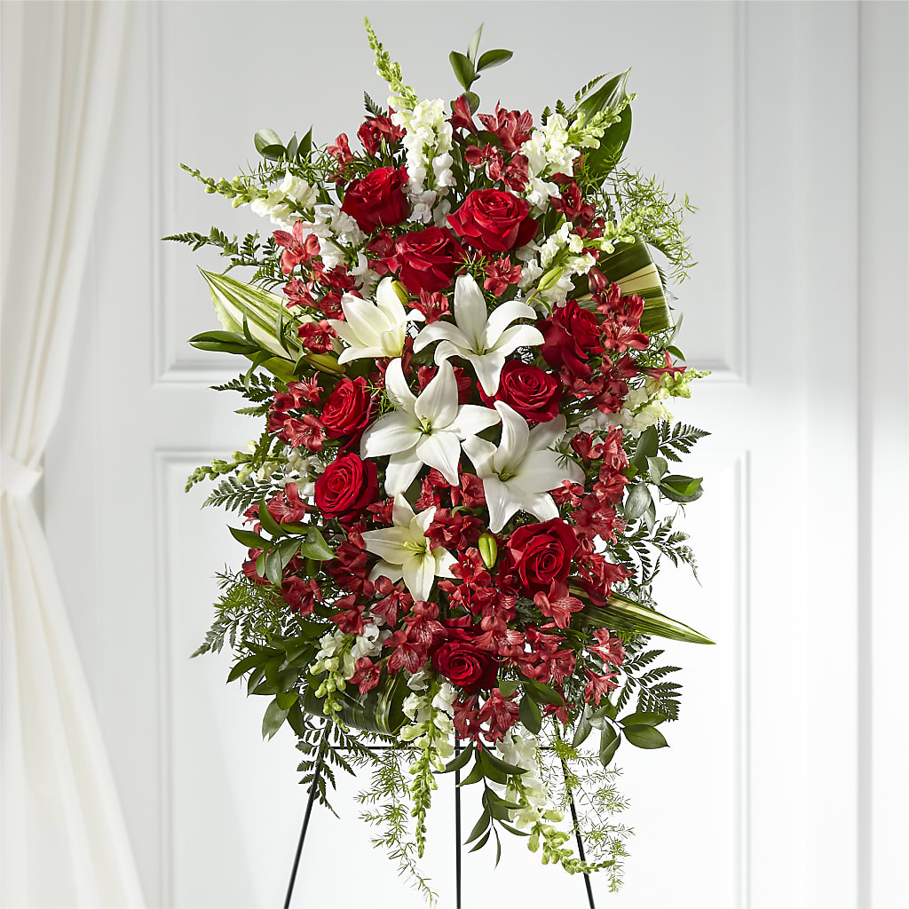 Everlasting Memory Standing Spray – SIXTO'S FLOWER SHOP, Union City NJ