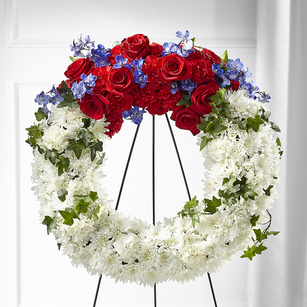 Patriotic Passion Wreath – SIXTO'S FLOWER SHOP, Union City NJ