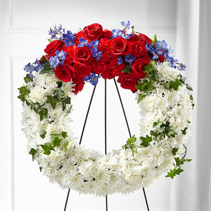 Patriotic Passion Wreath – SIXTO'S FLOWER SHOP, Union City NJ