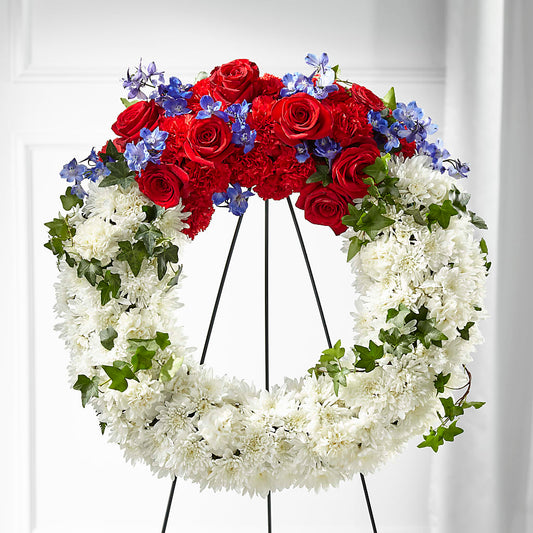 Patriotic Passion Wreath – SIXTO'S FLOWER SHOP, Union City NJ