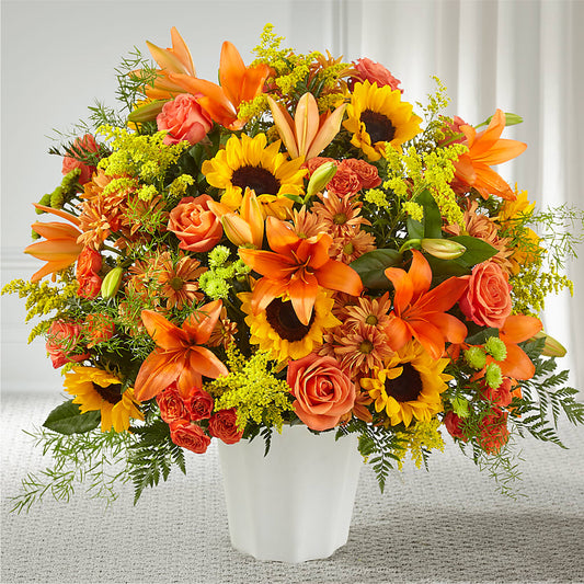 Harvest Thoughts Floor Basket – SIXTO'S FLOWER SHOP, Union City NJ
