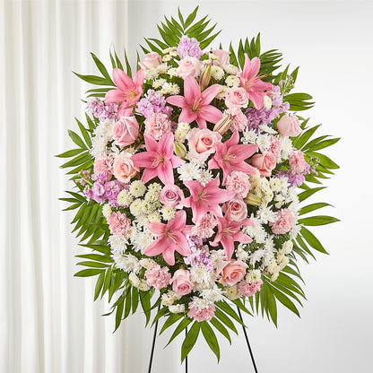 Offering Solace Standing Spray – SIXTO'S FLOWER SHOP, Union City NJ