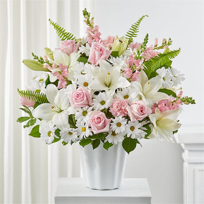 Soft Touch Tabletop Basket – SIXTO'S FLOWER SHOP, Union City NJ