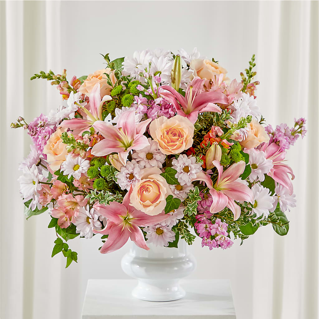Heartfelt Gesture Urn Arrangement – SIXTO'S FLOWER SHOP, Union City NJ