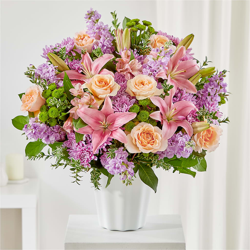 Supportive Embrace Tabletop Basket – SIXTO'S FLOWER SHOP, Union City NJ