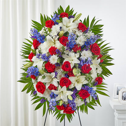 Cherished Service Standing Spray – SIXTO'S FLOWER SHOP, Union City NJ