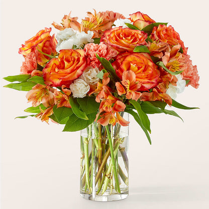 Apricot Glow Bouquet – SIXTO'S FLOWER SHOP, Union City NJ