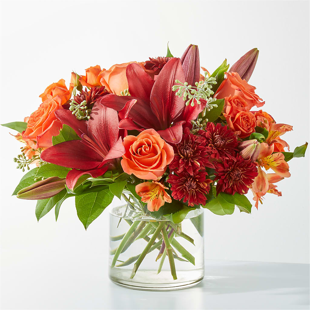Crimson Leaves Bouquet – SIXTO'S FLOWER SHOP, Union City NJ