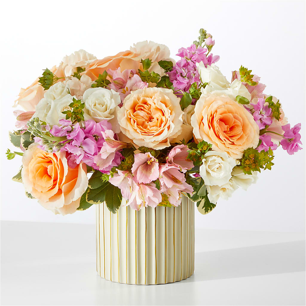 Paradise Bouquet with Ivory Vase – SIXTO'S FLOWER SHOP, Union City NJ