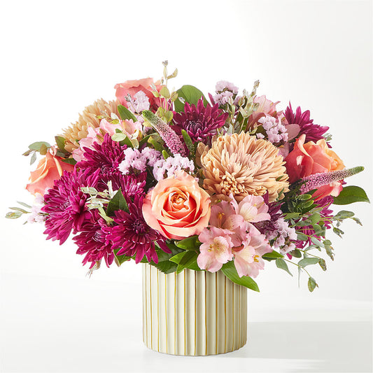Berry Cobbler Bouquet with Ivory Vase – SIXTO'S FLOWER SHOP, Union City NJ
