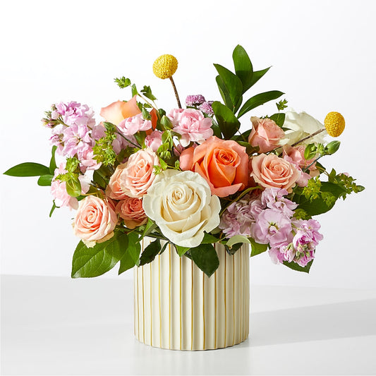 French Market Bouquet with Ivory Vase – SIXTO'S FLOWER SHOP, Union City NJ