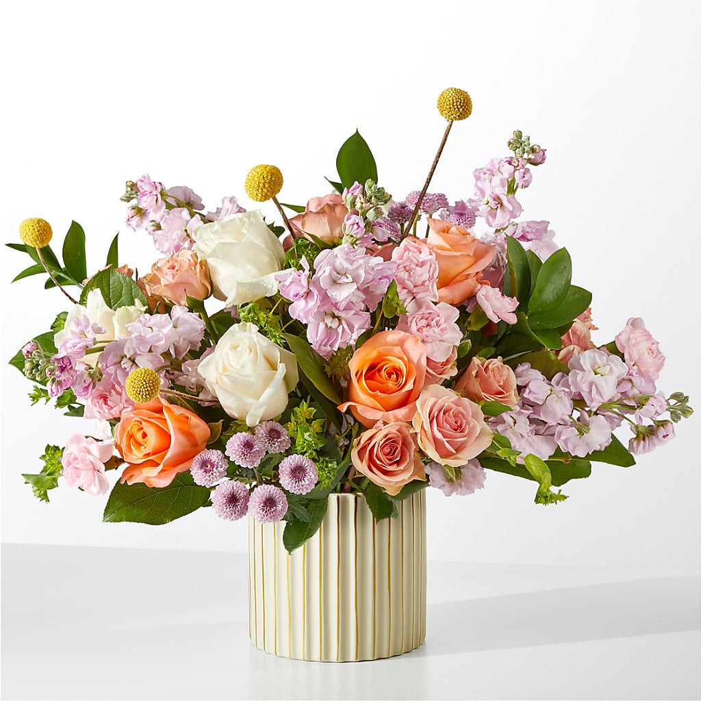 French Market Bouquet with Ivory Vase – SIXTO'S FLOWER SHOP, Union City NJ