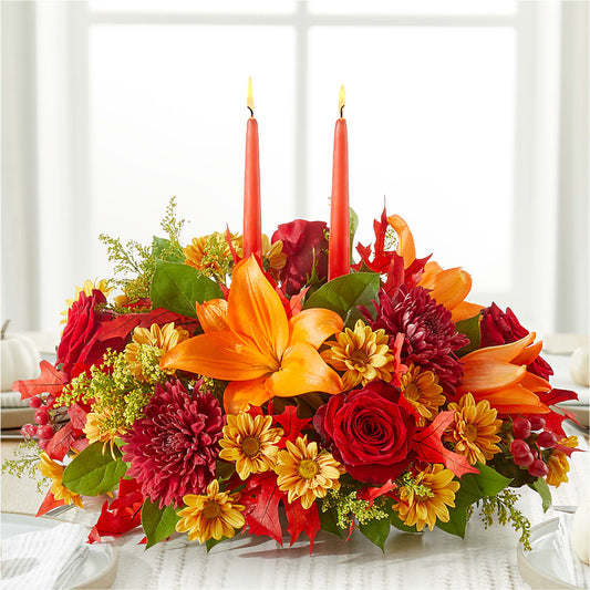 Autumn's Embrace Centerpiece – SIXTO'S FLOWER SHOP, Union City NJ