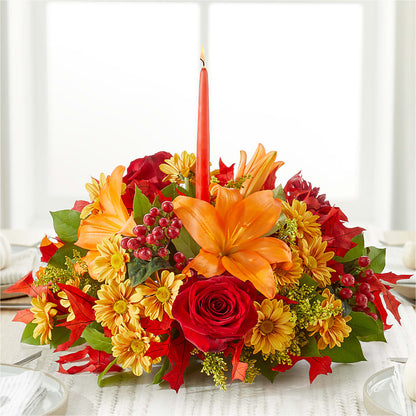 Autumn's Embrace Centerpiece – SIXTO'S FLOWER SHOP, Union City NJ