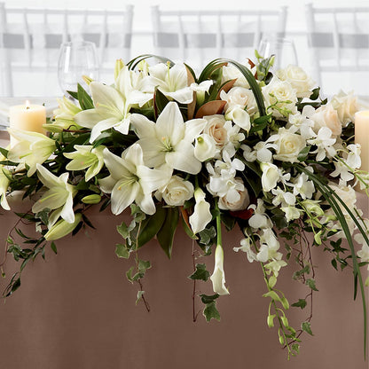 White Linen Arrangement – SIXTO'S FLOWER SHOP, Union City NJ