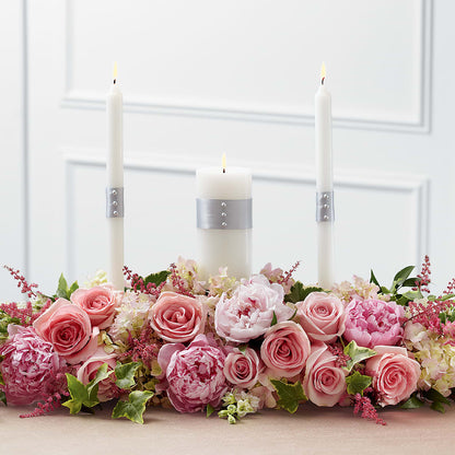 Worldwide Romance Unity Candle Arrangement – SIXTO'S FLOWER SHOP, Union City NJ