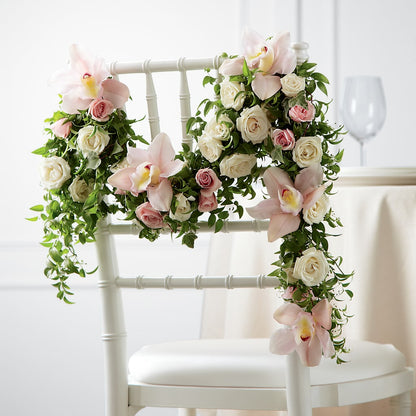 Orchid Rose Chair Décor – SIXTO'S FLOWER SHOP, Union City NJ