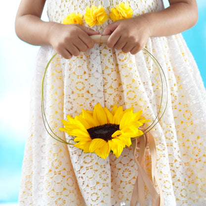 Sweet Sunshine Flower Girl Bouquet – SIXTO'S FLOWER SHOP, Union City NJ