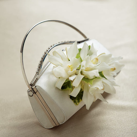 White Purse Decor – SIXTO'S FLOWER SHOP, Union City NJ
